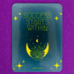 Belivra motivational magnet with quote "Success Starts Within" in neon yellow on a deep blue background – features moon, lotus, and star illustrations, displayed on a sparkly purple surface. Perfect for fridge decor, whiteboards, or daily mindset reminders for women entrepreneurs and goal-driven creatives.