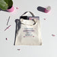 Eco-friendly cream tote bag with the quote “I Choose Alignment Over Hustle” printed in rose and plum text, symbolizing balance and mindful living.