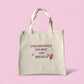 Cream tote bag with the quote “I’ve Decided to Bet on Myself” in plum lettering, featuring a minimalist lioness and botanical design representing courage and self-belief.